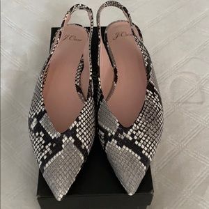 Brand New-J. Crew sling-back snake print